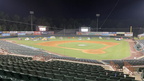 View of the tents from near the press box