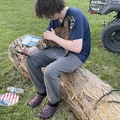 Cam and Tigress at the fire pit