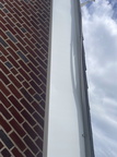 Looking up at peak flashing